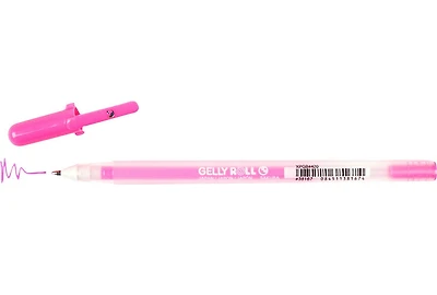 Stylo gel gelly roll moonlight 0.5mm rose fluo
