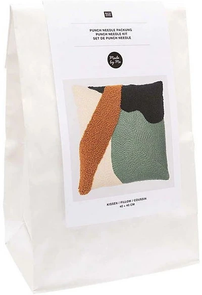 Kit punch needle coussin abstrait