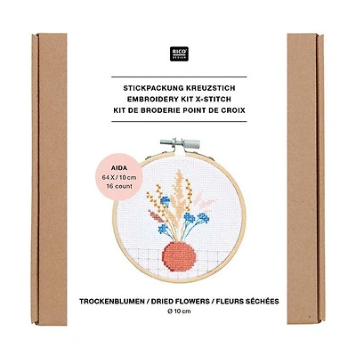 X-Stitch Embroidery Kit - Dried Flowers 1