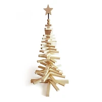 Sapin en bois à lattes