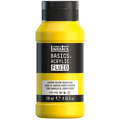 Basics fluid acrylic - 4oz - cadmium yellow medium hue