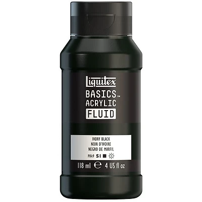 Basics fluid acrylic - 4oz - ivory black
