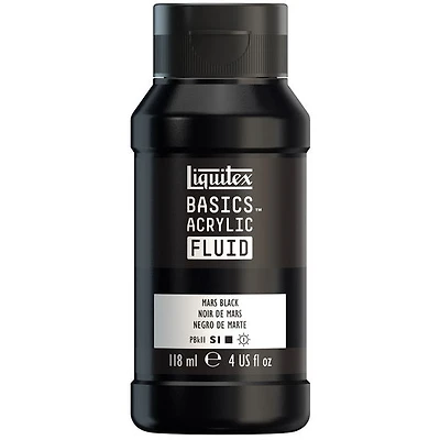 Acrylique basics fluide - 4oz - noir de mars