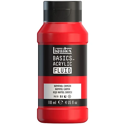 Basics fluid acrylic - 4oz - naphthol crimson