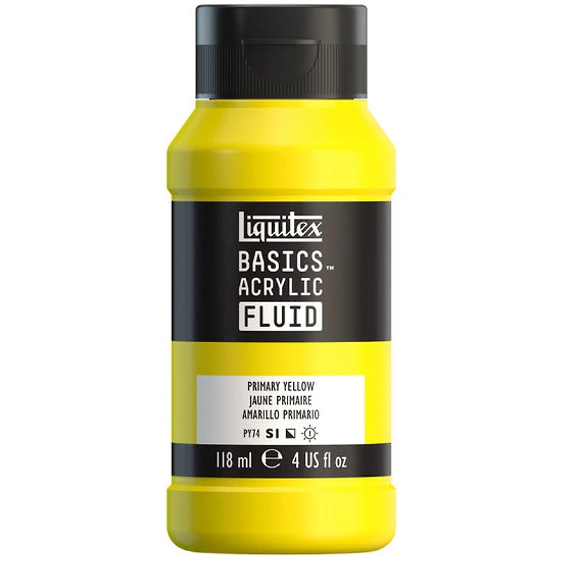 Acrylique basics fluide - 4oz - jaune primaire