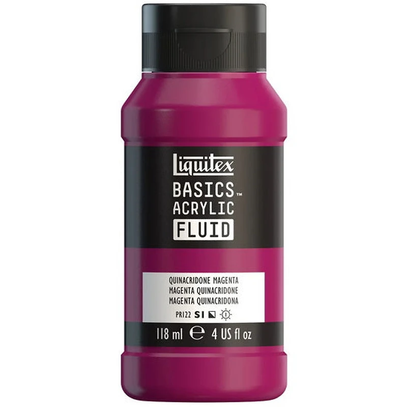 Basics fluid acrylic - 4oz - quinacridone magenta