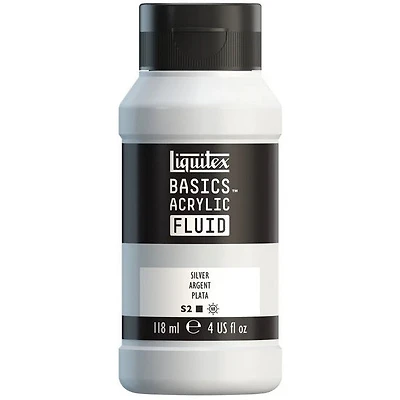 Basics fluid acrylic - 4oz - silver