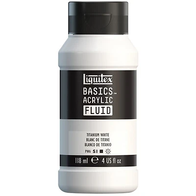 Basics fluid acrylic - 4oz - titanium white