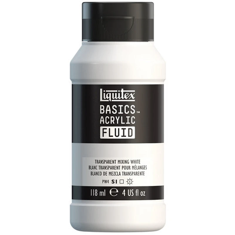 Basics fluid acrylic - 4oz - transparent mixing white