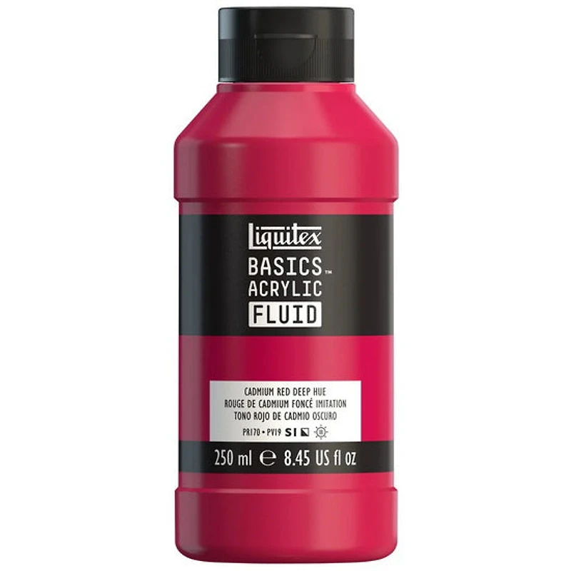 Acrylique basics fluide - 8oz - rouge de cadmium foncé imitation