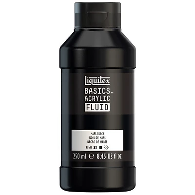 Acrylique basics fluide - 8oz - noir de mars