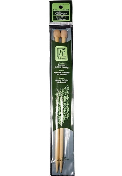 Aiguilles bambou - pointe unique - 23cm - 6,5mm