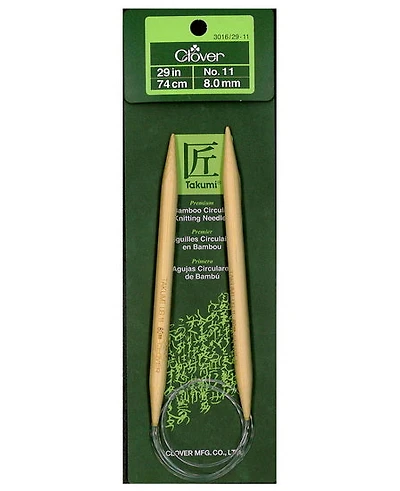 Bamboo needles - circular- 74cm - 8mm