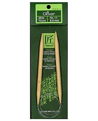 Bamboo needles - circular- 74cm - 8mm
