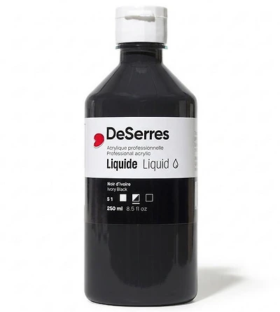 Acrylique liquide  noir d'ivoire série 1 - 250ml