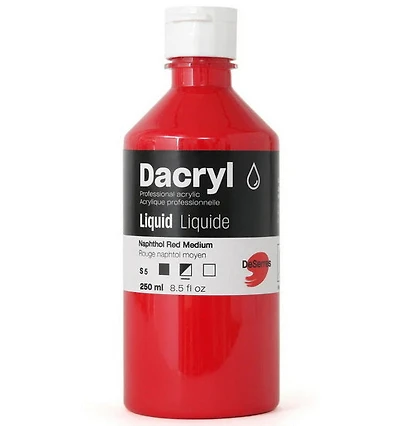 Acrylique liquide  rouge naphtol clair série 5 - 250ml