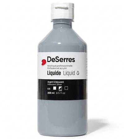 Acrylique liquide  argent iridescent série 5 - 250ml