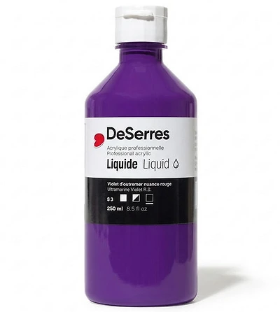 Acrylique liquide  violet outremer nuance rouge série 3 - 250ml
