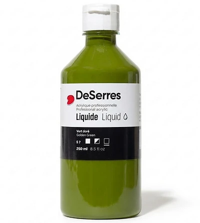 Acrylique liquide  vert doré série 7 - 250ml
