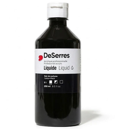 Acrylique liquide  noir de carbone série 1 - 250ml