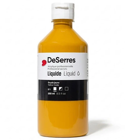 Acrylique liquide oxyde jaune série 1 - 250ml