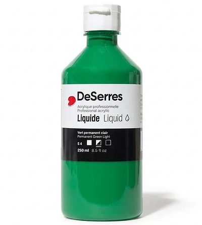 Acrylique liquide  vert permanent clair série 4 - 250ml
