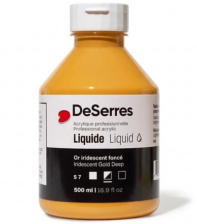 Acrylique liquide or iridescent foncé série 7 - 500ml