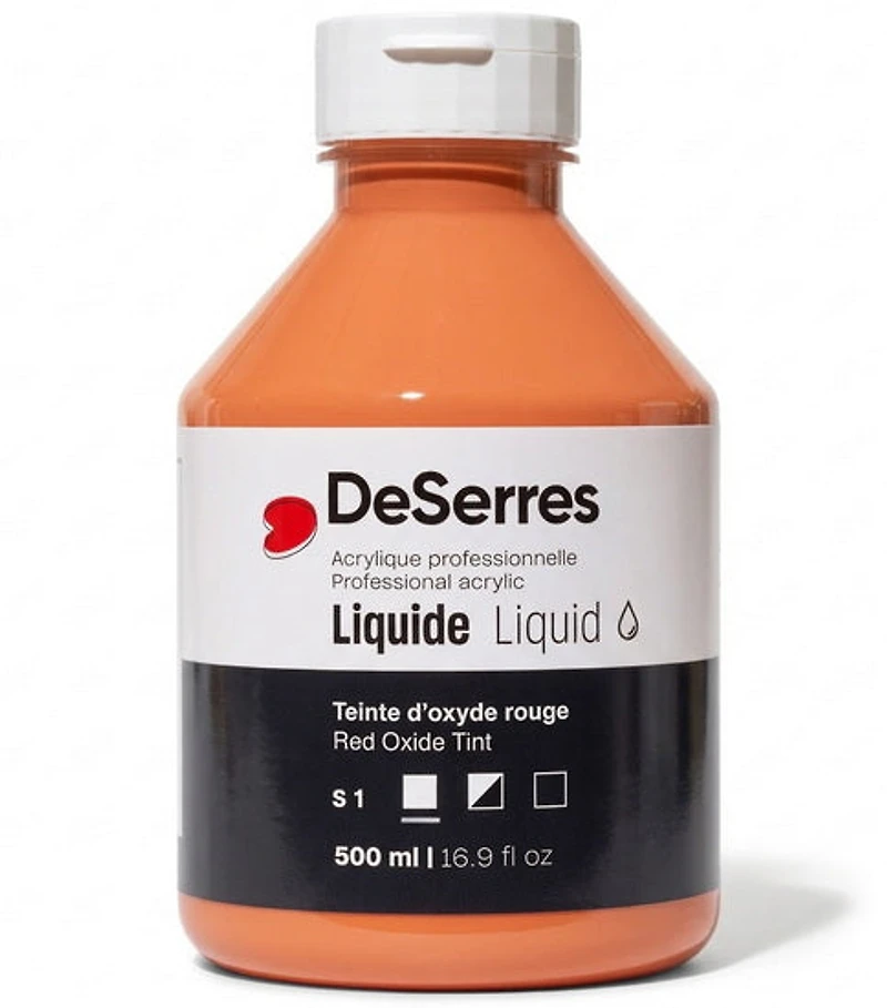 Acrylique liquide teinte oxyde rouge série 1 - 500ml