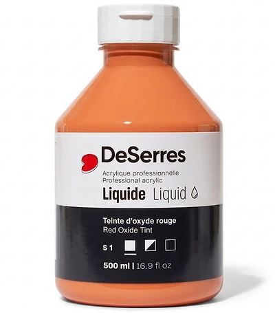 Acrylique liquide teinte oxyde rouge série 1 - 500ml