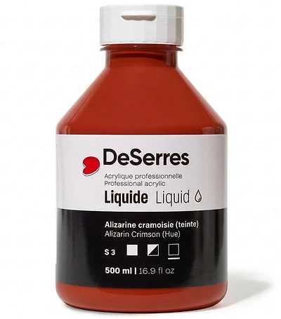Acrylique liquide alizarine cramoisie imitation série 3 - 500ml