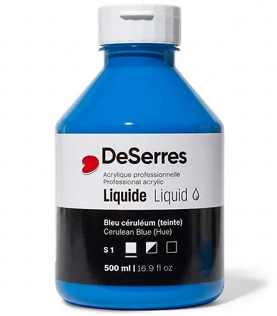 Acrylique liquide bleu ceruléen imitation série 1 - 500ml