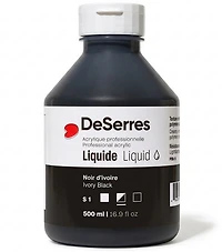 Acrylique liquide noir d'ivoire série 1 - 500ml