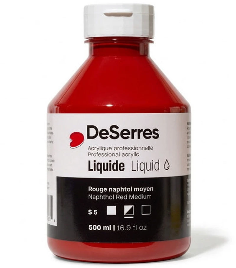 Liquid Acrylic Naphthol Red Medium Series 5 - 500ml