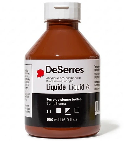 Acrylique liquide terre de sienne brûlée série 1 - 500ml