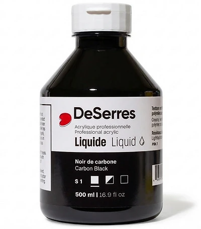 Acrylique liquide noir de carbone série 1 - 500ml