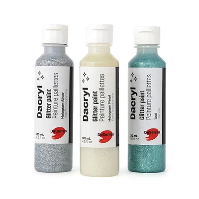 Dacryl Glitter Acrylic Paint  - HOLOGRAPHIC PEARL CENTIMETER - 1