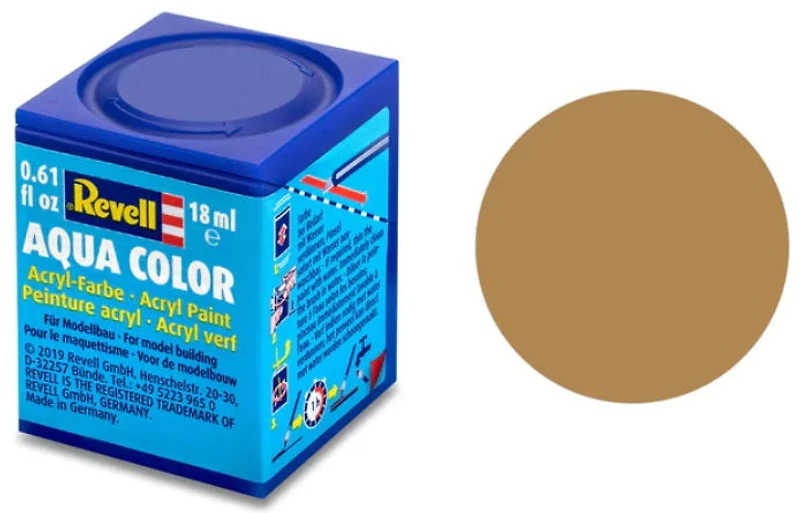 Aqua Color Acrylic Paint - 18 ml Ochre Brown Mat