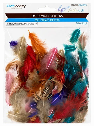 Mini plumes - multicolore - 3gr