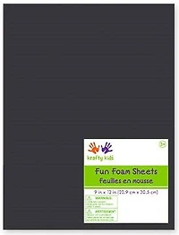 Mousse - noir - 9x12po