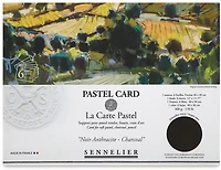 Pqt. 6 cartes pastel - 30x40cm - noir anthracite