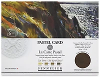 Pqt. 6 cartes pastel - 30x40cm - tons de terre