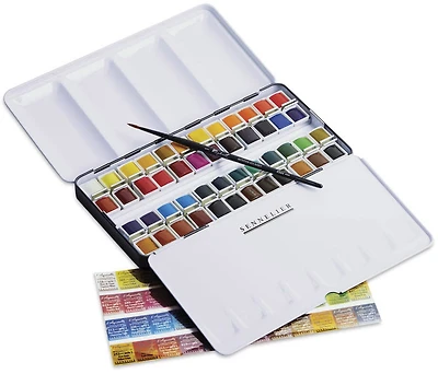 Coffret - aquarelle demi godets (48)