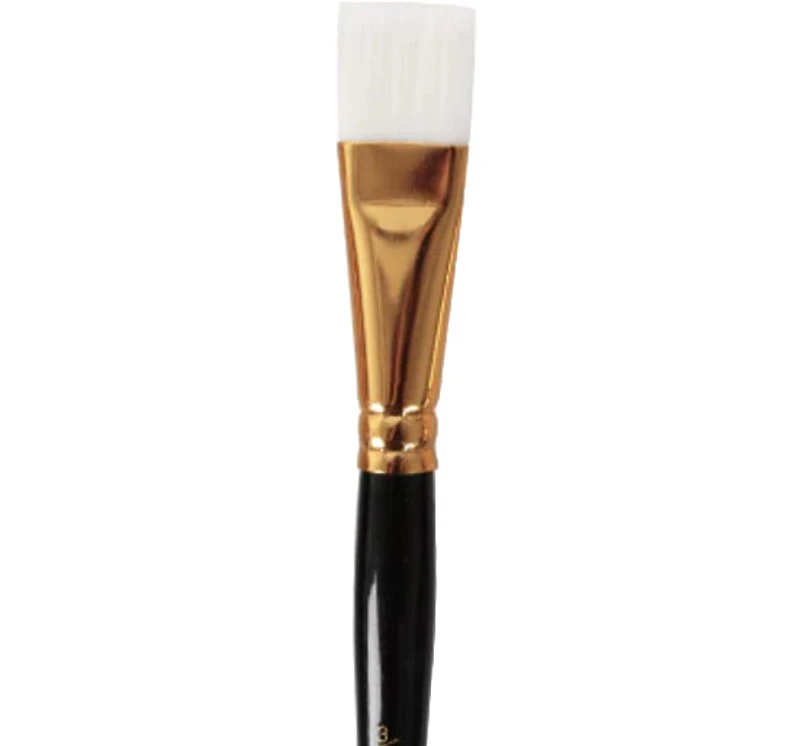Flat paintbrush with short handle - 3/4" 3/4"