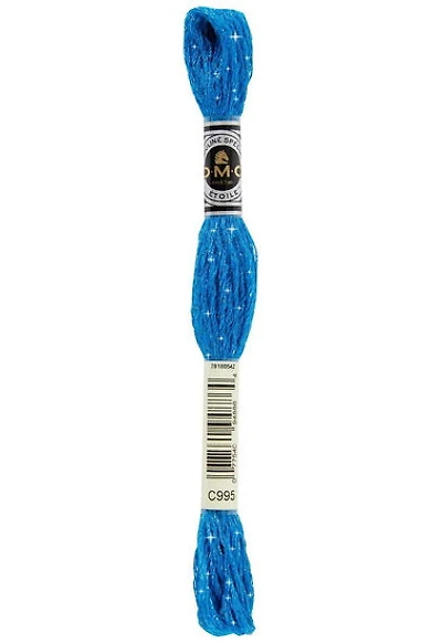 Fil à broder - étoile - bleu électrique foncé