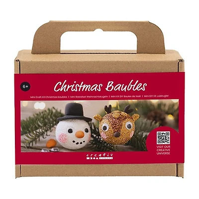 Mini Christmas Bauble Kit - Reindeer & Snowman