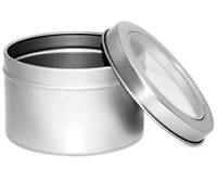 Tin canister with window - 5x8cm