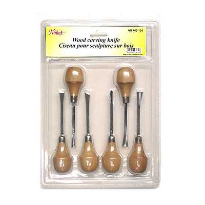 6-Pack Short Handle Wood Carving Knives
