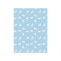 Papier imprimé - licornes/bleu