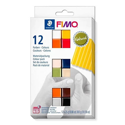 Ens. 12 pâtes à modeler fimo nature