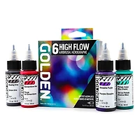 Ens. aérographie acrylique high flow - 6x30ml